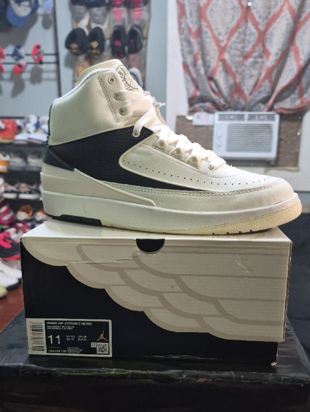 Air Jordan 2 Retro 'Sail Black' (2024) W11/M9.5 New W/OG Box